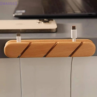 【MAX-55】Solid Wood Cable Organizer Fixed Data Cable,Headphone/Data Cable Management Space Saving Desktop Organizer
