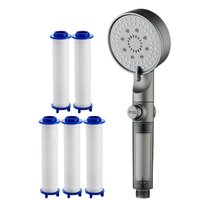 Bathroom Filtered Shower Head Rain Shower Head Filtered 5 Modes Silicone Nozzles Faucet Sprayer For Home Apartment RV Camping