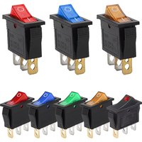 8Pcs KCD3 Toggle Switch 3Pins 2 Position ON-OFF Electrical Equipment Boat Rocker Switch with Light 15A/250V 20A/125V