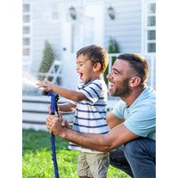100FT Expandable Garden Hose Pipe, Flexible Expanding Magic Hose with 3/4", 1/2" Fittings, Hose with 7 Function Spray Nozzle