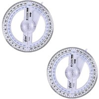 2PCS 360 Degree Angle Measure Circle Protractor 360 Degree Protractor for School Classroom Office Drafting Measuring