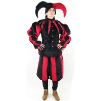 Custom Made Women Medieval Renaissance Jester Costume Adult Halloween Joker Role Play Top Pants Hat Costume
