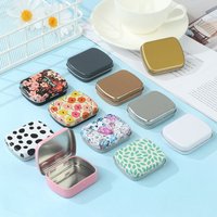 Hot Portable Mini Metal Hinged Empty Tin Box Container Small Storage Container Kit with Lid for Home Organizer U Disk Receive