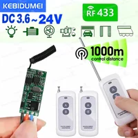 DC 6V 12V 18V 24V Motor Remote Control Switch RF 433MHz Mini Relay Module 1000m Transmitter for Motor Forwards Reverse Stop/DIY