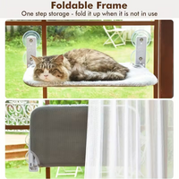 2Pcs Double-Sided Hanging Cat Hammock Replacement Nets Foldable Cooling & Warm Plush Double-Sided Net Wall-Mounted Adhesive