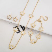 Stainless Steel Little Daisy New Color Set Single sided Shell Jewelry Women's Creative Cute Gift Waterproof High Quality Clover