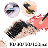 10/30/50/100Pcs Nail Art Brush Double Sided Chrome Nail Powder Applicator Sponge Sticks Nail Supplies Equipment Coloring Tools
