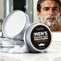 Men's Shaving Soap, Containing Mint Extract and Olive Fruit Oil. The Foam Is Thick and Fine, Making It Easy to Soften the Base of the Beard, Reducing Resistance during Shaving, and Making the Shave
