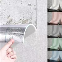 Panneau mural en mousse auto-adhésif de 50cm, large Texture 3D en lin PVC, imperméable, insonorisé, amovible, pour salon, chambre à coucher, décoration de la maison