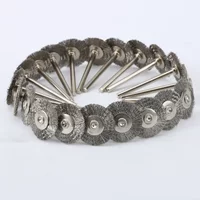 20Pcs For Dremel Accessories 22mm Steel Rotary Polishing Brush Wire Wheel Brushes Grinder Rotary Tool for Mini Drill Polishing