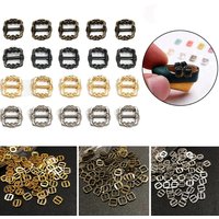 100Pcs Mini Doll Metal Buttons 6mm Tri-glide Belt Buckle for DIY Doll Bags Shoes Clothes Handmade Clothing Sewing Accessories
