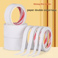 White 0.08mm Ordinary Double-Sided Tape Easy To Tear Student Office Home Stationery Handmade Ultra-Thin Easy To Use Poster