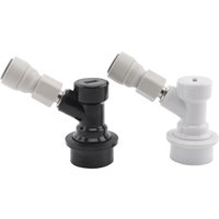 Beer Keg Ball Lock Disconnect Kit Gas/Liquid Dispenser with Push-in Fitting Quick Joint Connector for 9.52mm(3/8) Hose Tube