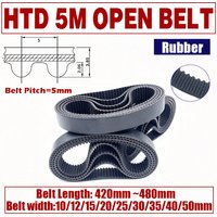 HTD 5M Closed Loop Belt Width 10mm~50mm Perimeter 420 425 430 435 440 445 450 455 460 465 470 475 480mm HTD5M Rubber Timing Belt