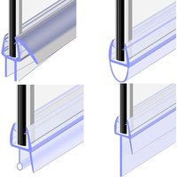 Bath Shower Screen Door Seal Strip 4-6mm Rubber Glass Door Weatherstrip Portable Up to 30mm Window Glass Accessories Household