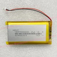 10PCS Battery For Miyoo Mini Plus Portable Retro Handheld Game Console 103665 3.7V 3000mAh With JST 1.25mm Plug Lithium Polymer