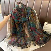 Spring Summer Women Large-size Printed Beach Shawls Muslim Hijabs Travel Sunscreen Scarf/Scarves