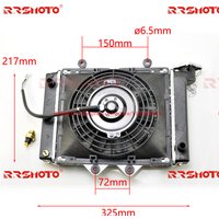 AliExpress RRSMOTO Cooler ATV Radiator Quad Water Cool Cooling Fan For 200cc 250cc 300cc 400cc Dirt Pit Bike Buggy EGL Spare Parts Accessories