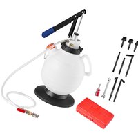SucceBuy 7,5L Getriebeöl-Pumpe Manuelle Flüssigkeitstransferpumpe mit 8 ATF-Adaptern & HDPE-Tank Ölabsauger Spender für Auto