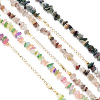 AliExpress NONE Natural Stone Choker Necklace Irregular Healing Gravel Aquamarines Crystal Quartz Chip Beads Necklace For Women Jewelry