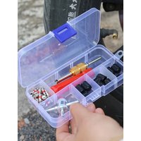 AliExpress NONE 33Pcs/Set Slotted Handle Tire Repair Tool Kit Screwdriver Metal Valve Stem Core Remover Plastic Cover Bicycle Tire Tool