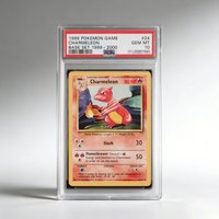 DIY PTCG Rating Card Single Card 1999 GAME CHARMELEON BASE SET 24/102 Copy Card 10Points Rating Card Flash Collection Card Gift