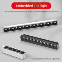 new LED line Downlight Recessed Rectangle Grille Ceiling Lamp 10W 20W 30W AC85~265V LED Spot Light For Home Shop Decor Living