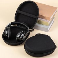 Shockproof Headphone Storage Bag with Zipper Protective Earphone Carrying Case Holder for Carrying On and Over Ear Studio