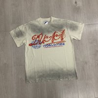 Car Letter Rhinestone Washed Cotton Short Sleeve Tshirts for Men and Women Harajuku Hip Hop Loose Shinning Diamond Tees Oversize