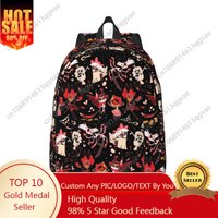 Hot Comics Fashion Cartoon Hotel Hazbin Custom Canvas Lightweight Backpack Fashion Durable Student Men Women Business Daypack