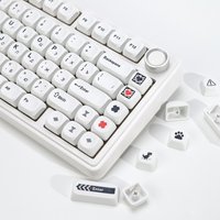 KBDiy Russian Japanese Keycap GMK Minimal White Theme PBT Retro Keycaps Cherry MX Switches For 60 DIY Mechanical Keyboard Gaming