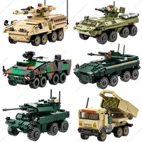 2024 Military Armored Car Building Blocks Infantry Fighting Vehicle Model Modern Brick Kids Toys for kids