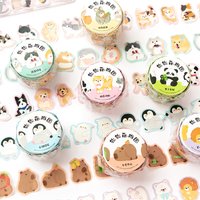 1pcs Can Love Zoo Collage Tape Cartoon Animal Elements Diy Decorative Stickers Washi Tapes