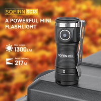 Sofirn Mini SC13 SST40 LED 1300lm Taktyczna Latarka Akumulatorowa 18350 6000K z Magnesem, Latarka Brelokowa, Latarka Awaryjna LED