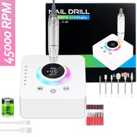 DianaBeauty 45000RPM Rechargeable Nail Drill Machine Nail Polish Polisher Electric Manicure Sander Low Noise Nail Salon Tools