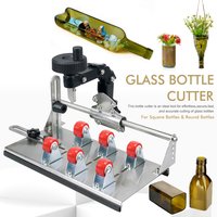 Upgraded Glass Bottle Cutter - Professional DIY Glass Cutting Tool for Square, Round Bottles and Bottlenecks with Accessories