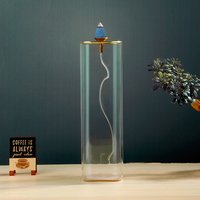 2 in 1 Glass Incense Burner Backflow Incense Holder with Removable Glass Ash Catcher for Incense Stick Cone Incense
