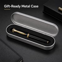 Hero 6177 Metal Fountain Pen Plasma Gold Electroplated Auto Baking Paint 0.5mm Iridium Nib Smooth Writing Business Gift Box Set
