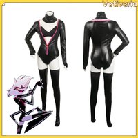 Angel Cosplay Dust Black Jumpsuit Swimsuit Costume Cartoon Anime Hotel Suit Outfits Halloween Carnival Party Role Suit