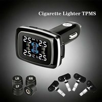 Tire Pressure Monitor With Built-in & External Tire Pressure Sensors Display Mini Cigarette Lighter And Tire Pressure Monitoring