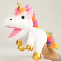 Der Mund kann Einhorn bewegt werden, Handpuppen, Plüschtiere, Ponypuppen, Eltern-Kind-Spiele, Kindergarten, frühkindliche Bildung, Rollenspiel