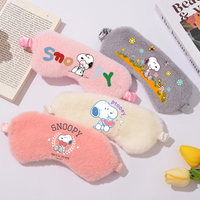 2026 Snoopys Student Sleeping Eye Mask Print Blindfold Eye Cover Masks Eyepatch Girls Travel Eyes Relax Eyeshade Birthday Gift