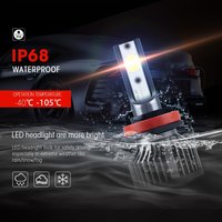 2X Car LED Bulb 9005/HB3 9006/HB4 9007 H4 H7 H11 High Low Beam 6000K 8000K White 20000LM 120W Four-sided COB Chip 360 Beam Angle