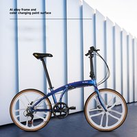 24 Inch Aluminum Alloy Portable Ultra Light Folding Bicycle Adult Disc Brake 7 Speed Commuting Integrated Wheel City Bike