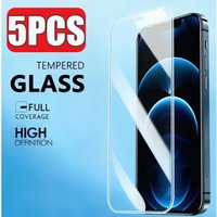 5pcs High Quality Tempered Glass for IPhone Air 16 17 Promax 16 Plus 15 Promax 12 Mini 13 14 Promax Screen Protectors