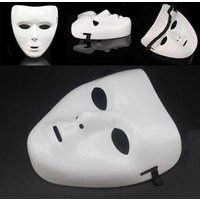 Halloween Props Masquerade Performance Full Face Mask Hand-painted White Street Dance Adult Eye Mask Death Clown Black Gold