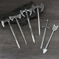 Retro Viking Witch Sword New Moon God Headpiece Styling Hair Stick pagan Hair Clip Talisman Elf Female Hair Accessory