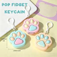 Cat Claw Fidget Keychain, Clicky Fidget Toy, Cute Mini Fidget, Adult Fidget Clicker Anxiety and Stress Relief, Sock Mat