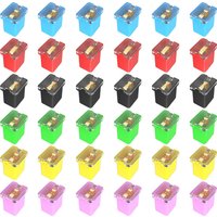 DaierTek 36-teiliges Jcase-Sicherungs-Sortiment-Set für Automotive Low Profile, kastenförmige Mikro-Patronensicherungen für Toyota Pickup Trucks Autos