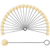 100pcs Care Tools Dye Wool Daubers Brush For Accessories Wool Ball Applicator Metal Handle Stain Brushes Dyeing Gluing